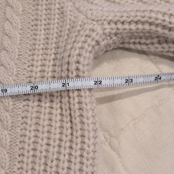 Madewell Cable knit Wool Blend Fisherman Sweater In Off-white Cream Color - Picture 9 of 9